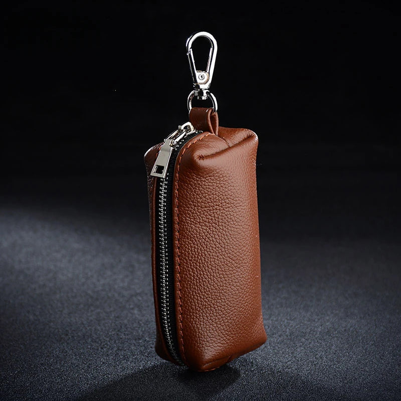 נרתיק מפתחות מוארך מעור בקר