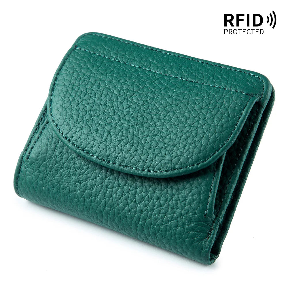 ארנק מיני לאישה מעור בקר רך עם הגנת RFID – תמונה 13