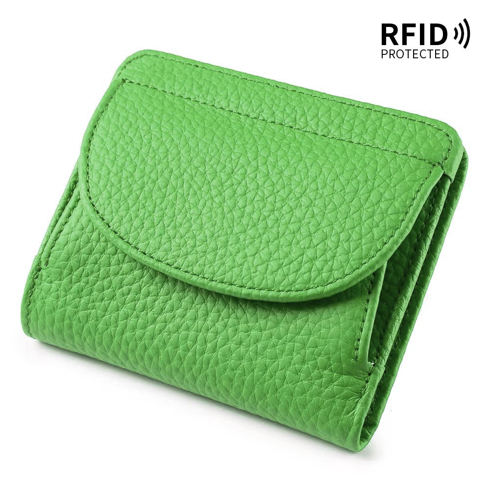 ארנק מיני לאישה מעור בקר רך עם הגנת RFID – תמונה 16