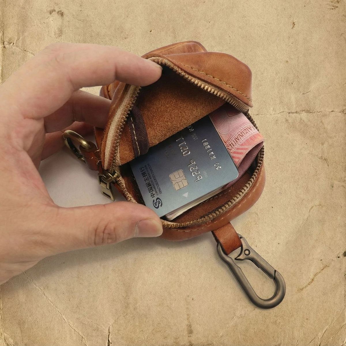 נרתיק מעור בקר עם לולאה לחגורה – תמונה 4